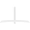 Ekena Millwork Bellingham Architectural Grade PVC Gable Bracket, 108"W x 58 1/2"H x 4"D x 6"F, 13/12 Pitch GBP108X59X0406BEL00 - alternate 5